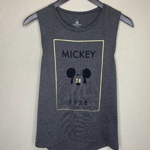 Disney Parks "Millenial Mickey" grey tank top XS